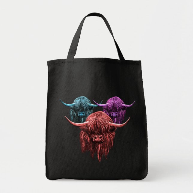 Tote Bag Vache des montagnes écossaise (Devant)