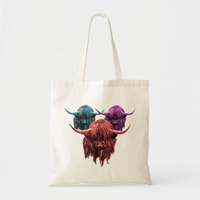 Tote Bag Vache des montagnes écossaise (Devant)