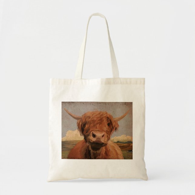 Tote Bag Vache des montagnes écossaise (Devant)