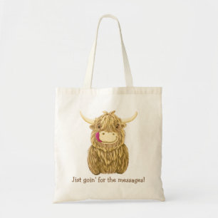 Tote Bag Vache des montagnes écossaise heureuse