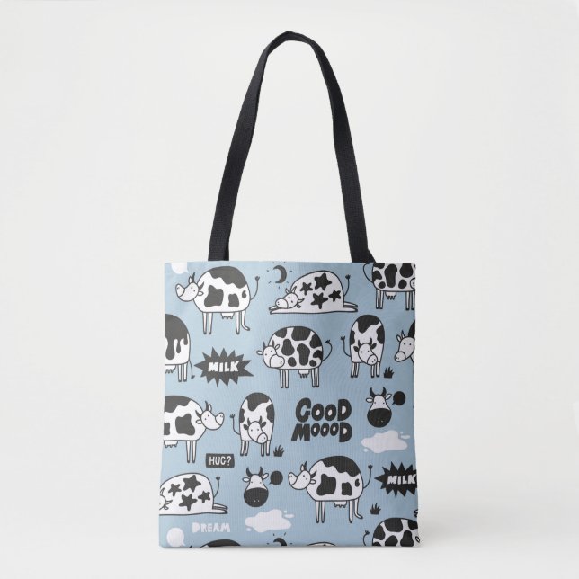 Tote Bag Vache et lait (Devant)