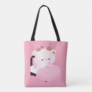Tote Bag Vache fatiguée mignonne
