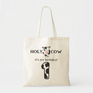 Tote Bag Vache Sainte Je Suis Un 1er Anniversaire Animal de