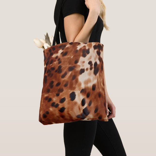 Tote Bag Vachette blanche blanche blanche blanche Brown (De près)