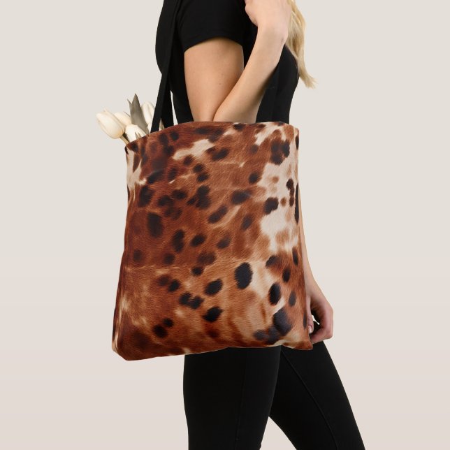 Tote Bag Vachette noire Brown (De près)