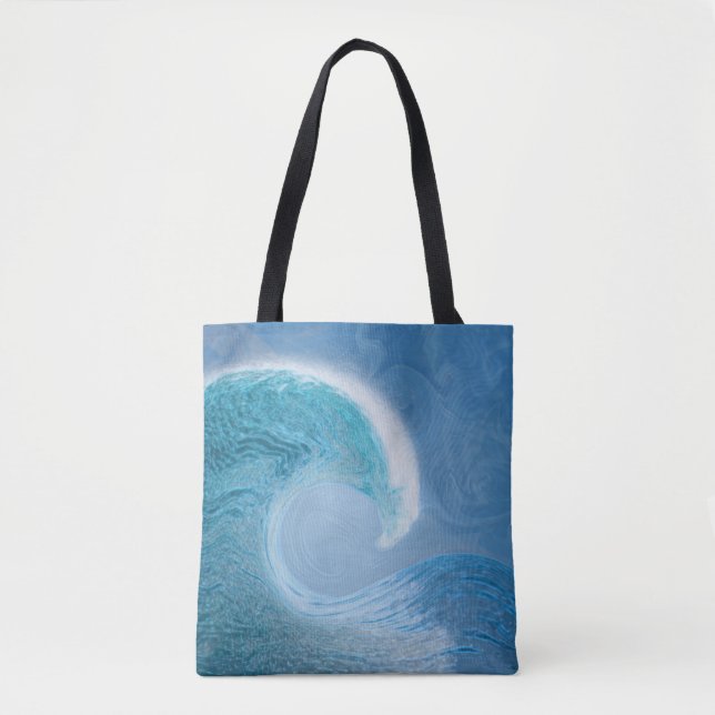 Tote Bag Vague Bleue Artistique (Devant)