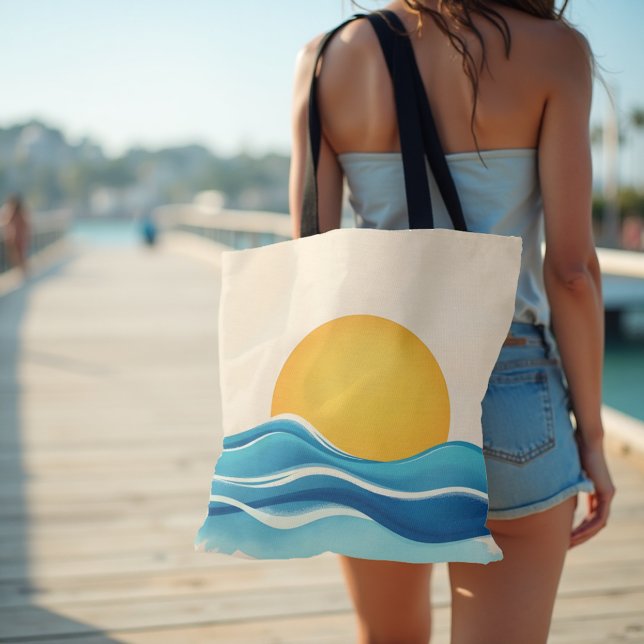Tote Bag Vague Sun & Surf (Coastal energy for every outing. Your bold, go-anywhere Sun & Surf tote.)