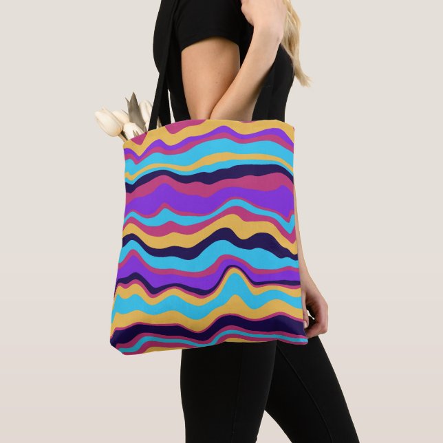 Tote Bag Vagues Abstraites (De près)