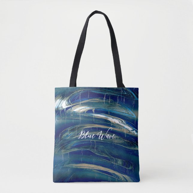 Tote Bag Vagues Bleues (Devant)