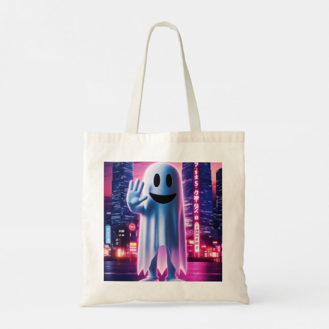 Tote Bag Vagues et lumières urbaines (Dos)