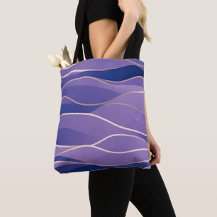 Tote Bag Vagues fracturées du paysage marin Abstrait 26