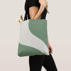 Tote Bag Vagues simples en vert