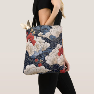 Tote Bag Vagues style Ukiyo-e
