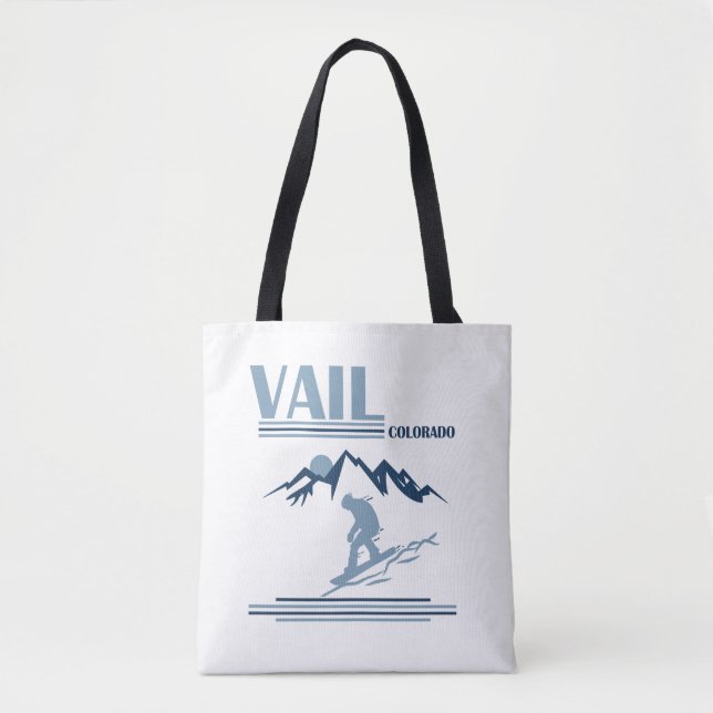 Tote Bag Vail Colorado snowboard (Devant)
