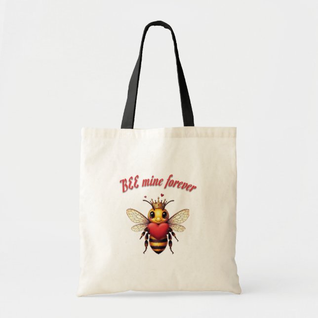 Tote Bag Valentin drôle de jeu de mots abeille  (Devant)