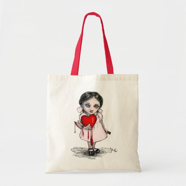 Tote Bag Valentine fille malveillante (Devant)