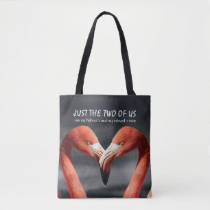Tote Bag Valentine Flamant rose Christian JUSTE LES DEUX D'