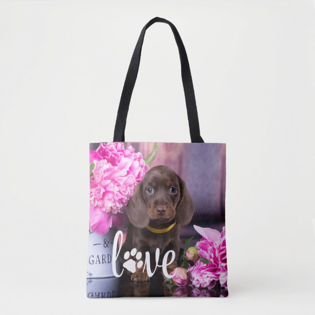 Tote Bag Valentines Day LOVE Custom Pet Photo Amoureux des  (Devant)