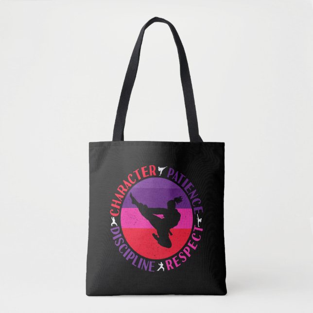 Tote Bag Valeurs fondamentales des arts martiaux - Karate (Devant)