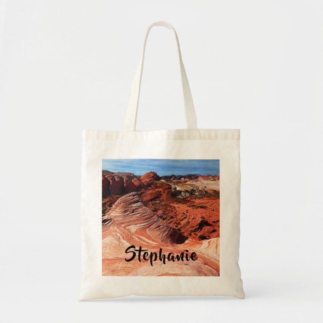 Tote Bag Vallée de feu avec nom personnalisé (Devant)