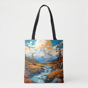 Tote Bag Vallée de la rivière d'été en plein air