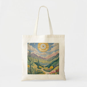 Tote Bag Vallée tranquille : Paysage pastel