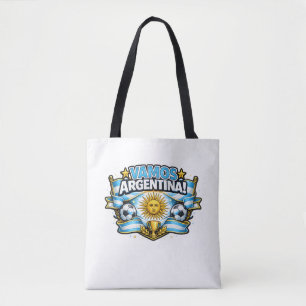 Tote Bag Vamos Argentina Design de foot patriotique Argen