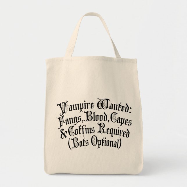 Tote Bag Vampire Recherché (Devant)