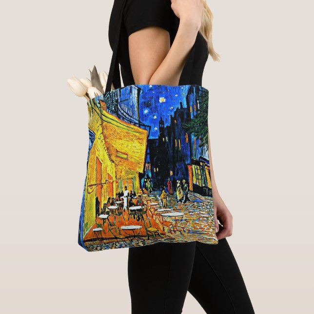 Tote Bag Van Gogh - Cafe Terrasse, célèbre peinture (De près)