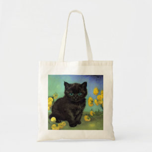 Tote Bag Van Gogh Chat noir Fleurs jaunes