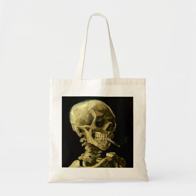 Tote Bag Van Gogh Fumer du squelette (Devant)