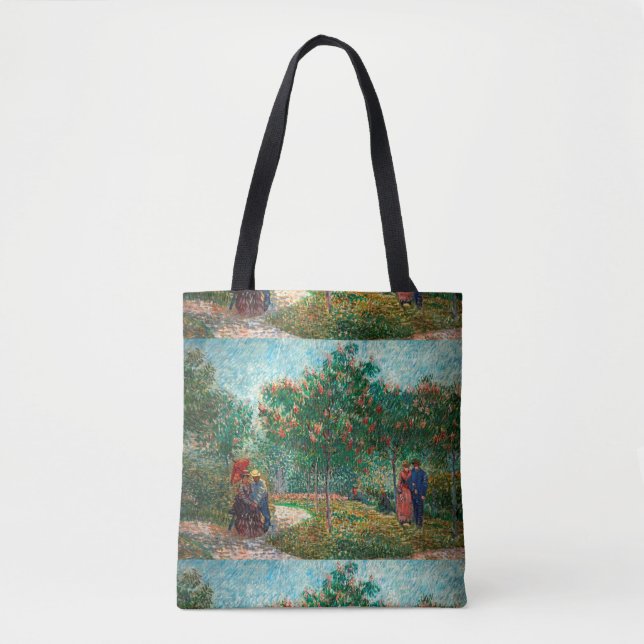 Tote Bag Van Gogh Garden à Montmartre avec amoureux (Devant)