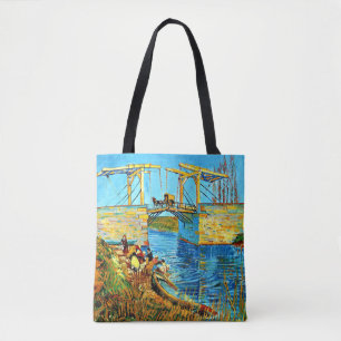 Tote Bag Van Gogh - Le pont des Langlois à Arles avec les f