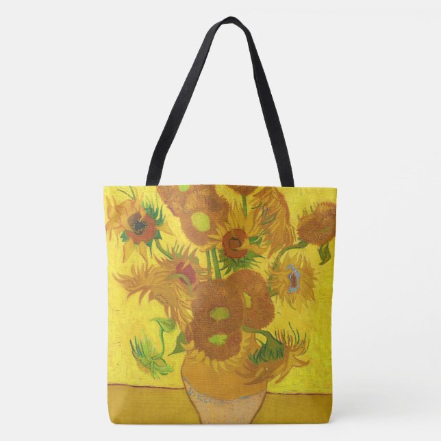 Tote Bag Van Gogh Quinze Tournesols Dans Un Vase Art (Devant)