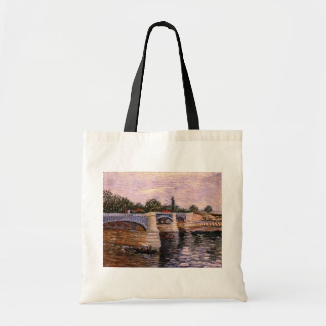 Tote Bag Van Gogh Seine River avec Pont del Grande Jette (Devant)