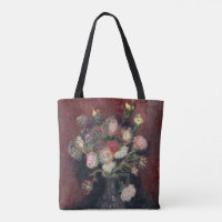 vase à Van Gogh avec les asters et les Gladioli