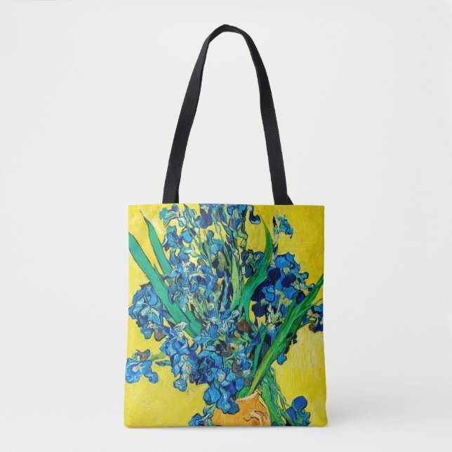 Tote Bag Vase avec Irises, Van Gogh (Devant)