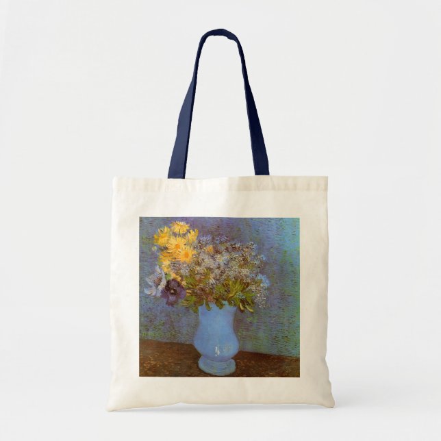 Tote Bag Vase avec Lilacs et marguerites par Vincent van Go (Devant)