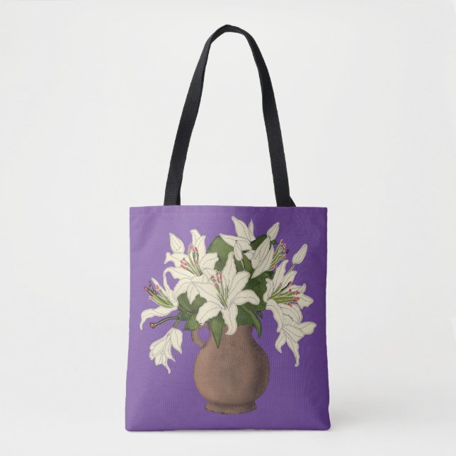 Tote Bag Vase de fleurs (Devant)