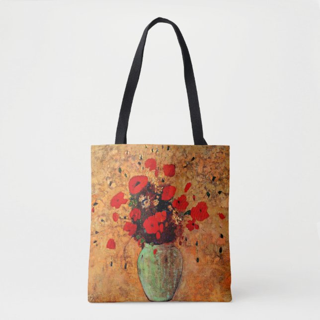 Tote Bag Vase de pavots par Odilon Redon (Devant)