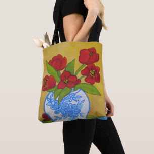 Tote Bag Vase de tulipes