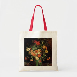 Tote Bag Vase with Zinnias and Geraniums, Vincent van Gogh