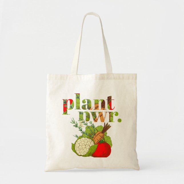 Tote Bag Vegan Plante Power (Devant)