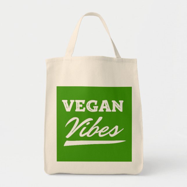 Tote Bag Vegan Vibes Vegetarian (Devant)