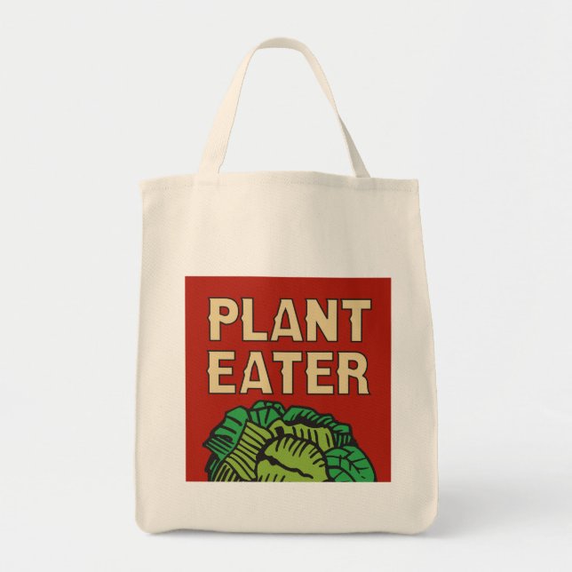 Tote Bag Végétalien végétarien de mangeur de plante rétro (Devant)