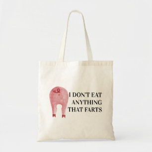 Tote Bag Végétarien   Je ne mange rien qui pète