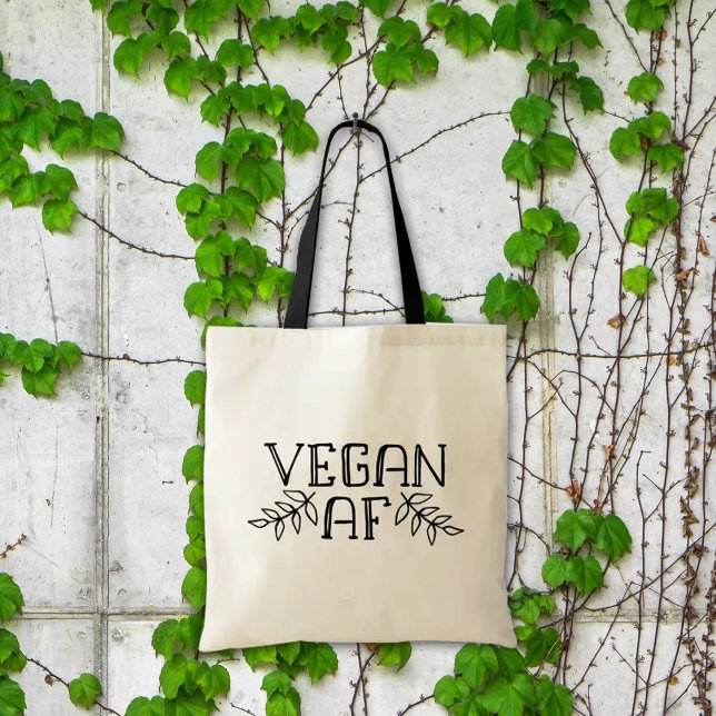 Tote Bag Végone noir minimaliste AF (Créateur téléchargé)