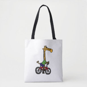 Tote Bag Vélo cool Giraffe équitation