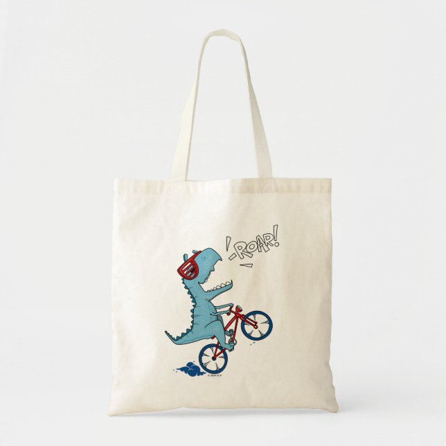 Tote Bag Vélo T-Rex Roar (Devant)