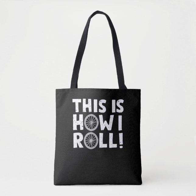Tote Bag Vélo VTT Vélo C'Est Comme Ça Que Je Roule (Devant)